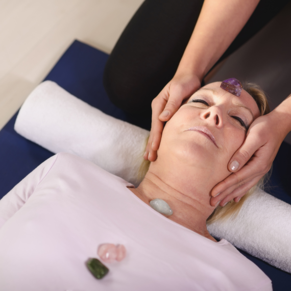 Healing hands on a client