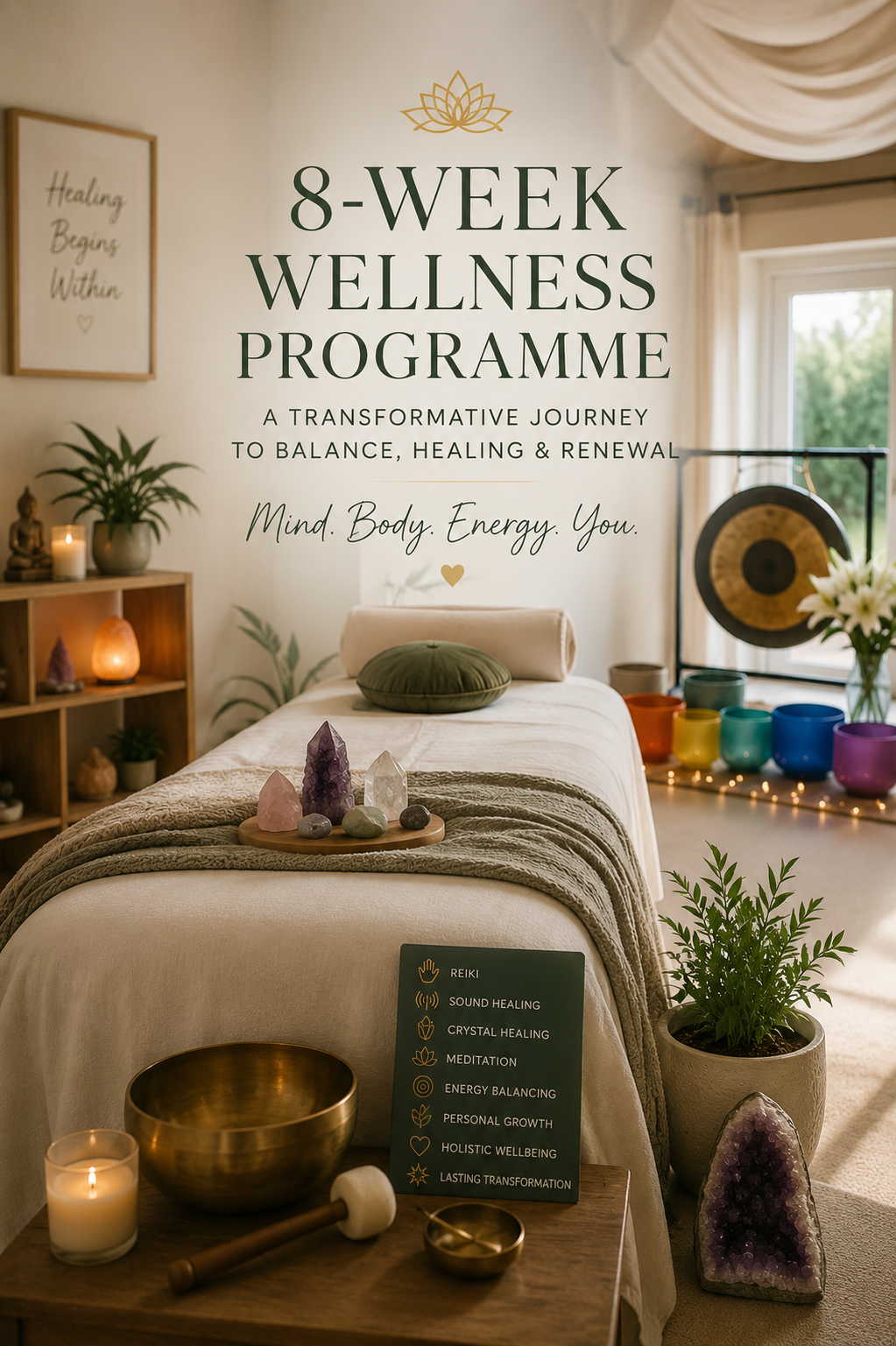 8-Week Wellness programme in Enfield With Reiki and Sound healing